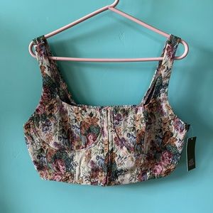 NWT TARGET FLORAL CROPPED CORSET size XL